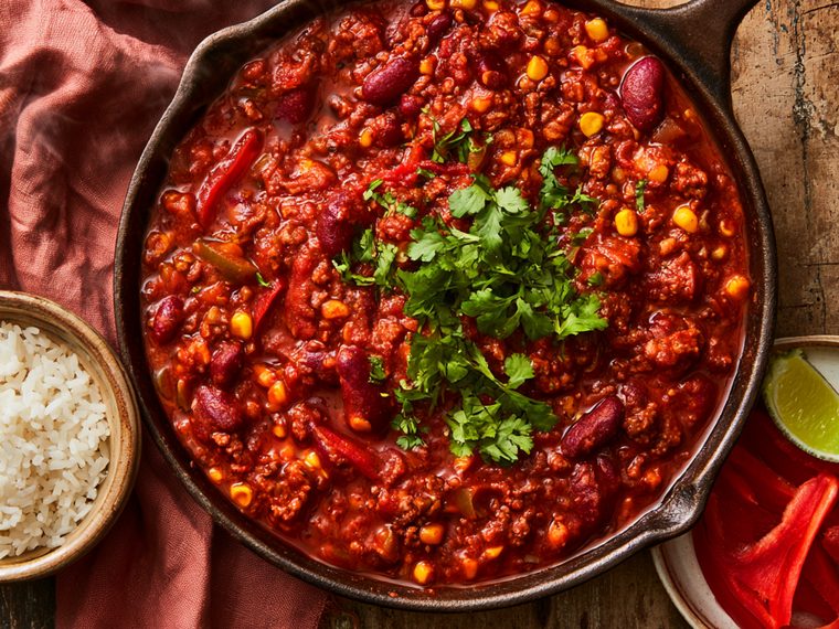 Chili con carne z ryżem